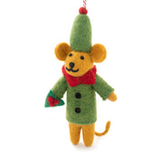 Mouse Elf Felt Christmas Decoration