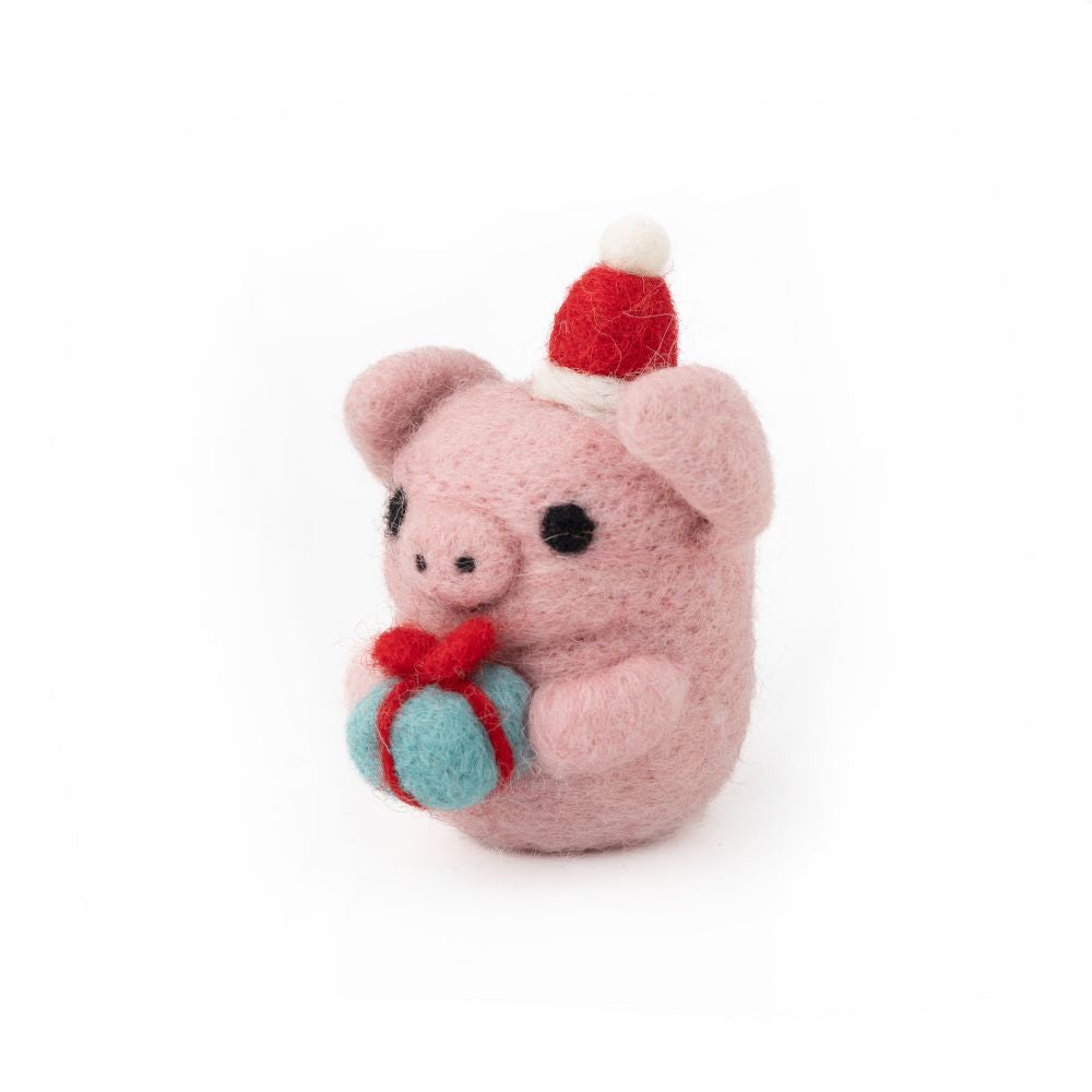 Percy Pig Felt Christmas Decoration