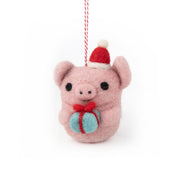 Percy Pig Felt Christmas Decoration