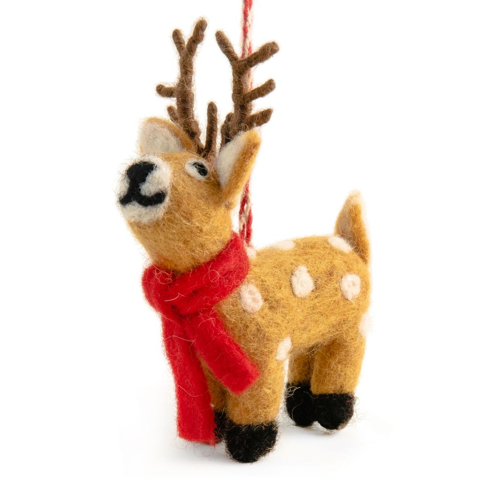 Reindeer Reagan Felt Christmas Decoration