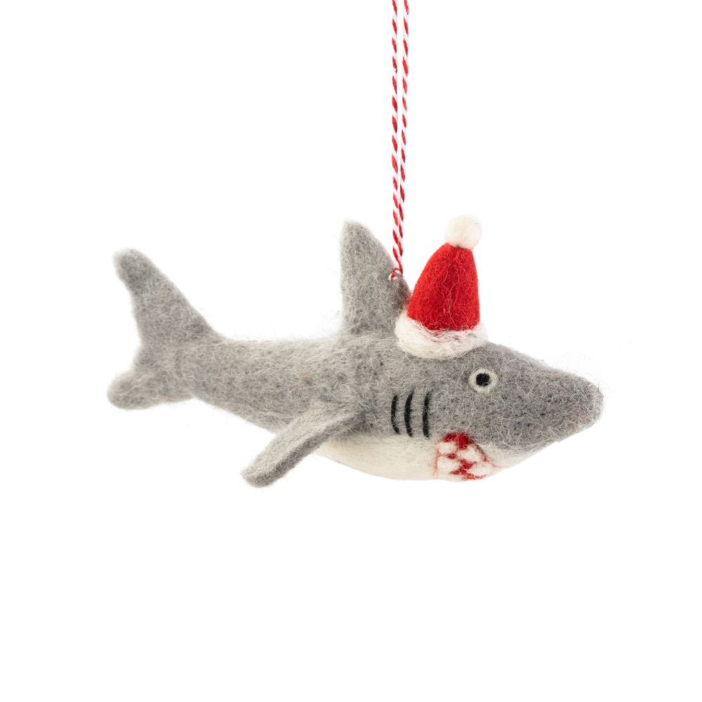 Shark Steve Felt Christmas Decoration