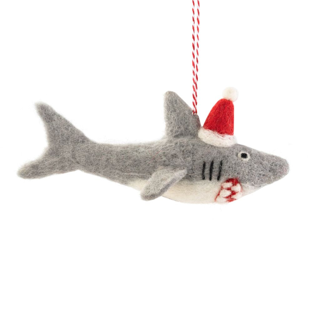 Shark Steve Felt Christmas Decoration