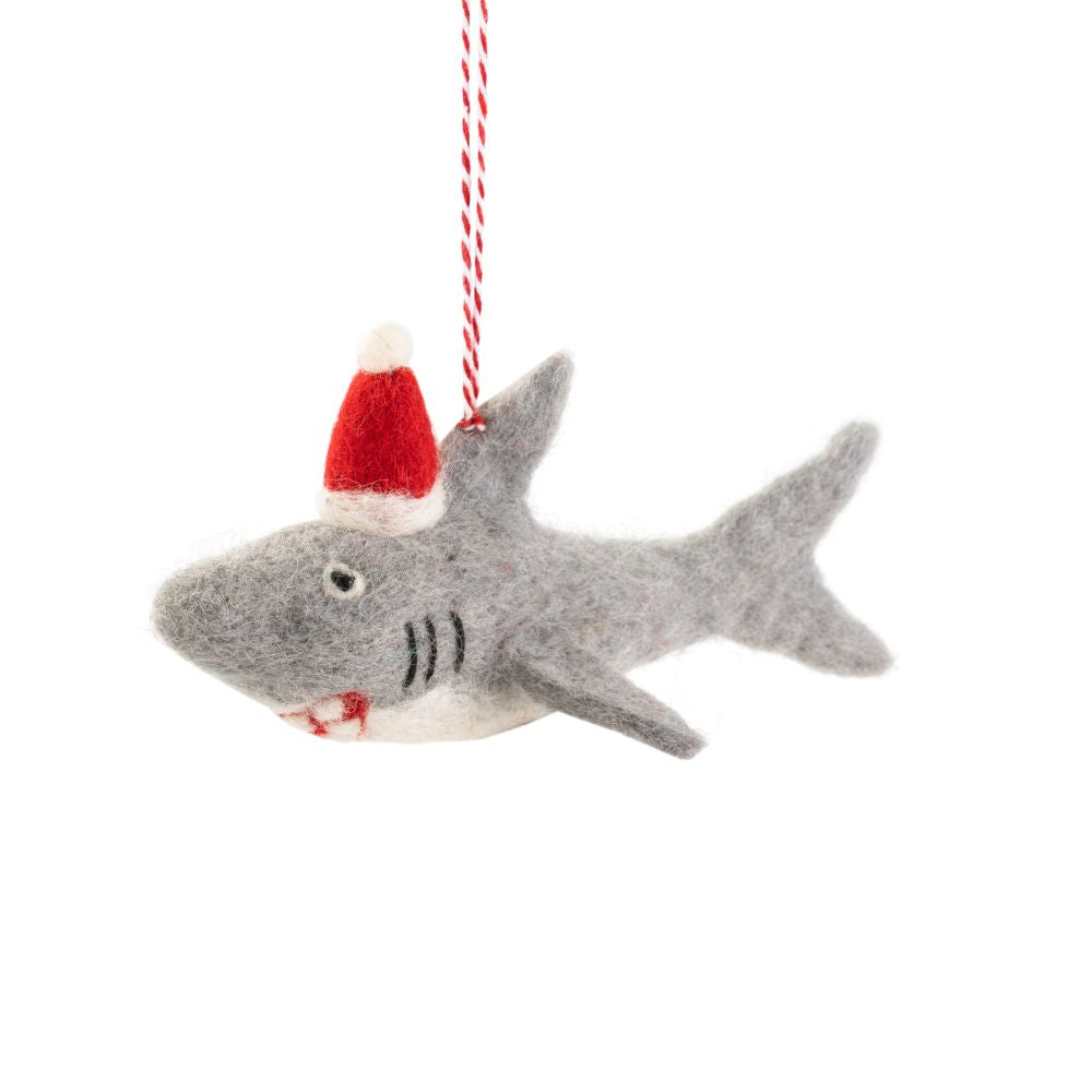 Shark Steve Felt Christmas Decoration
