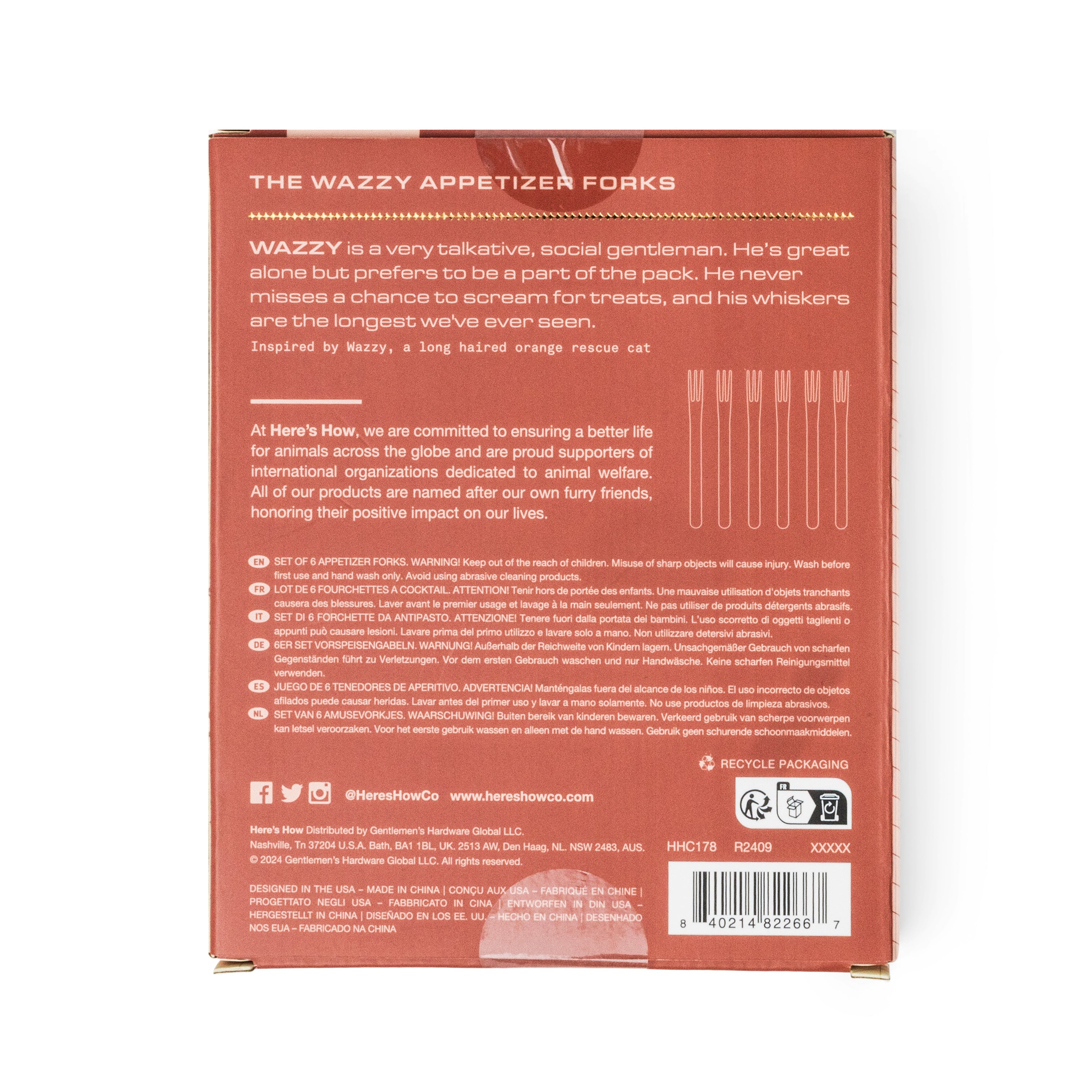 The Wazzy Appetizer Forks Set Of 6