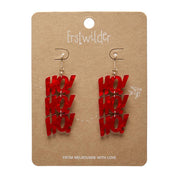 Ho, Ho, Ho Drop Earrings Red