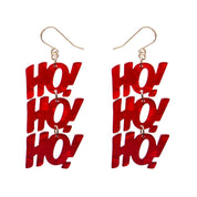 Ho, Ho, Ho Drop Earrings Red