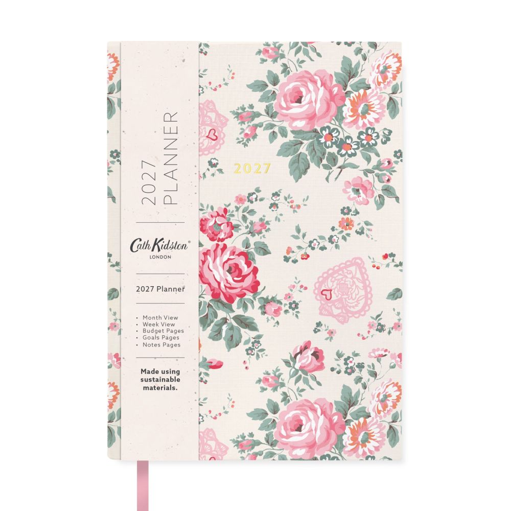 A5 Soft Cloth Cover 2027 Diary Hackney Rose