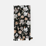 Black & White Flora Scarf