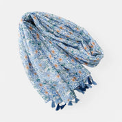 Pretty Blue Flora Scarf