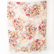 Pink Flora Tassel Scarf