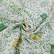 Green & Yellow Floral Print Scarf