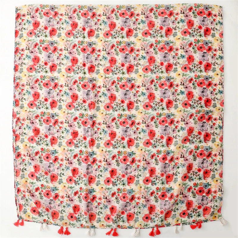 Pink Poppy Scarf