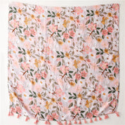 Pink & Mustard Flower Scarf