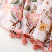 Pink & Mustard Flower Scarf