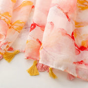 Pink Watercolour Butterfly Scarf