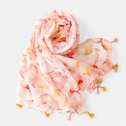 Pink Watercolour Butterfly Scarf