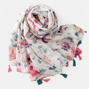 Peacock Floral Scarf