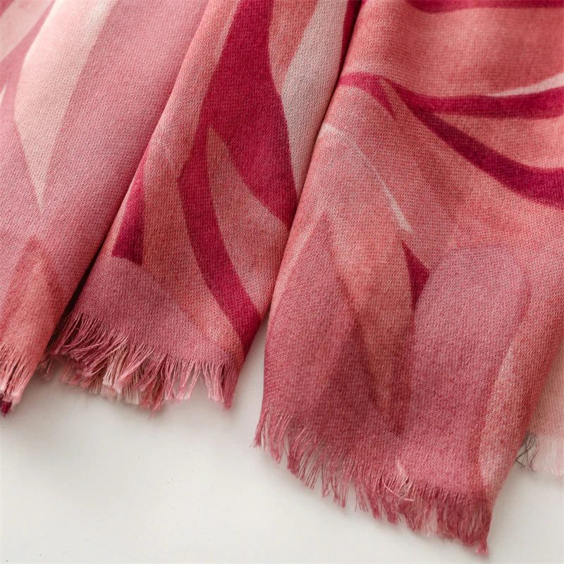 Pink Abstract Scarf