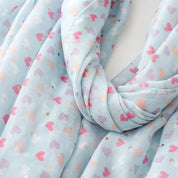 Pale Blue & Love Heart Scarf