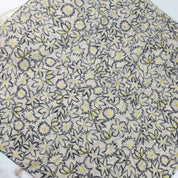 Black, Natural & Yellow Abstract Scarf