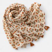 Brown Modern Printed Scarf