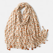 Brown Modern Printed Scarf