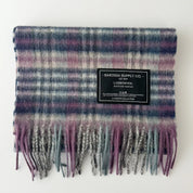 Gingham Blues Lambswool Scarf