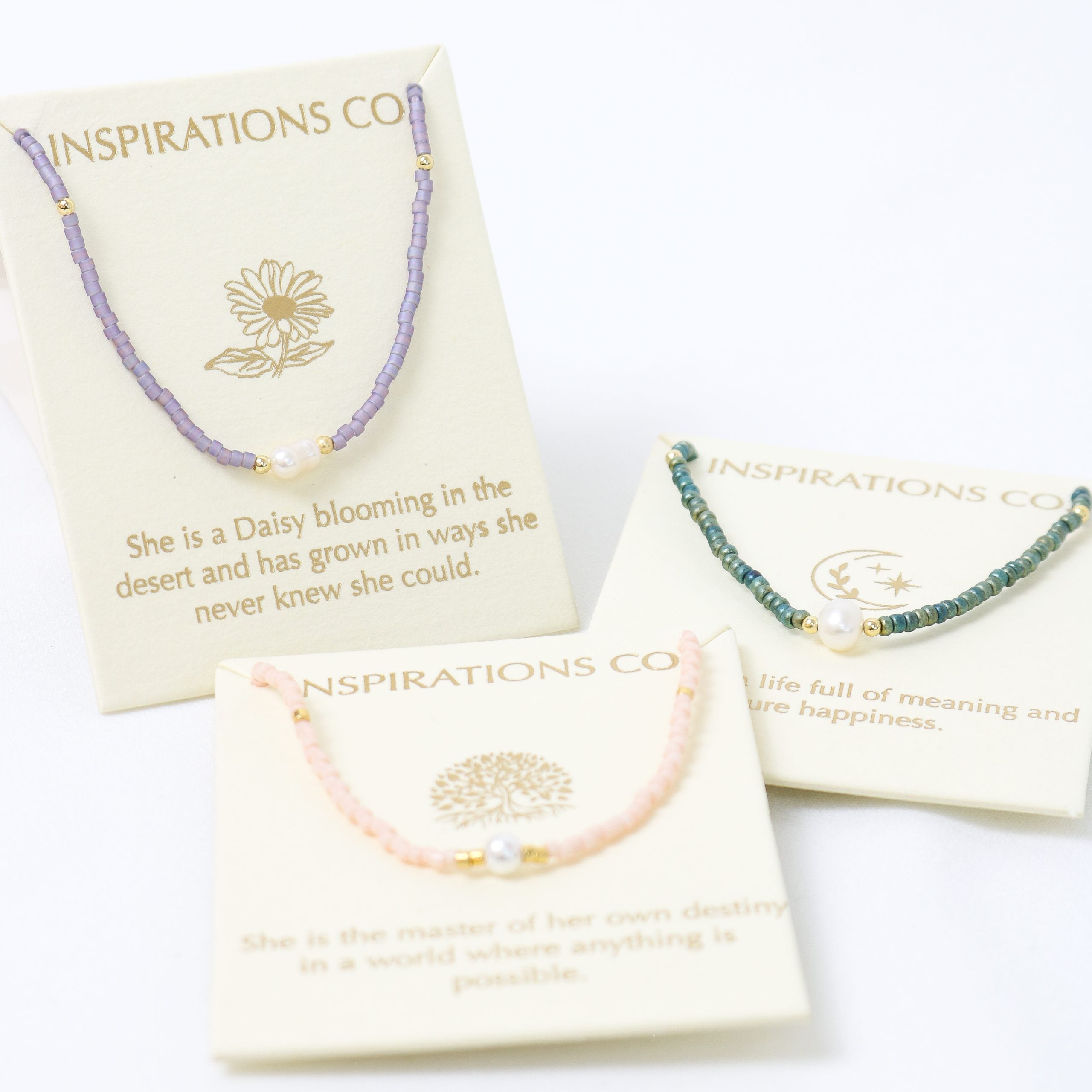 Inspiration Necklace Pearl, Pink and Gold