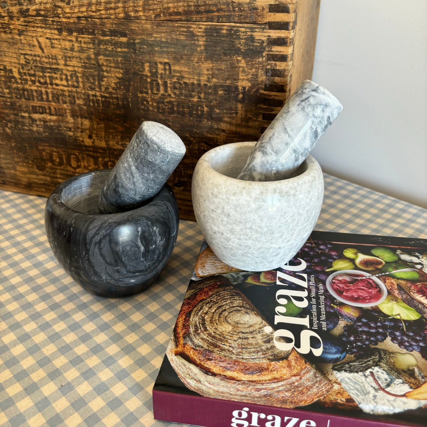 Marble Mortar & Pestle Black