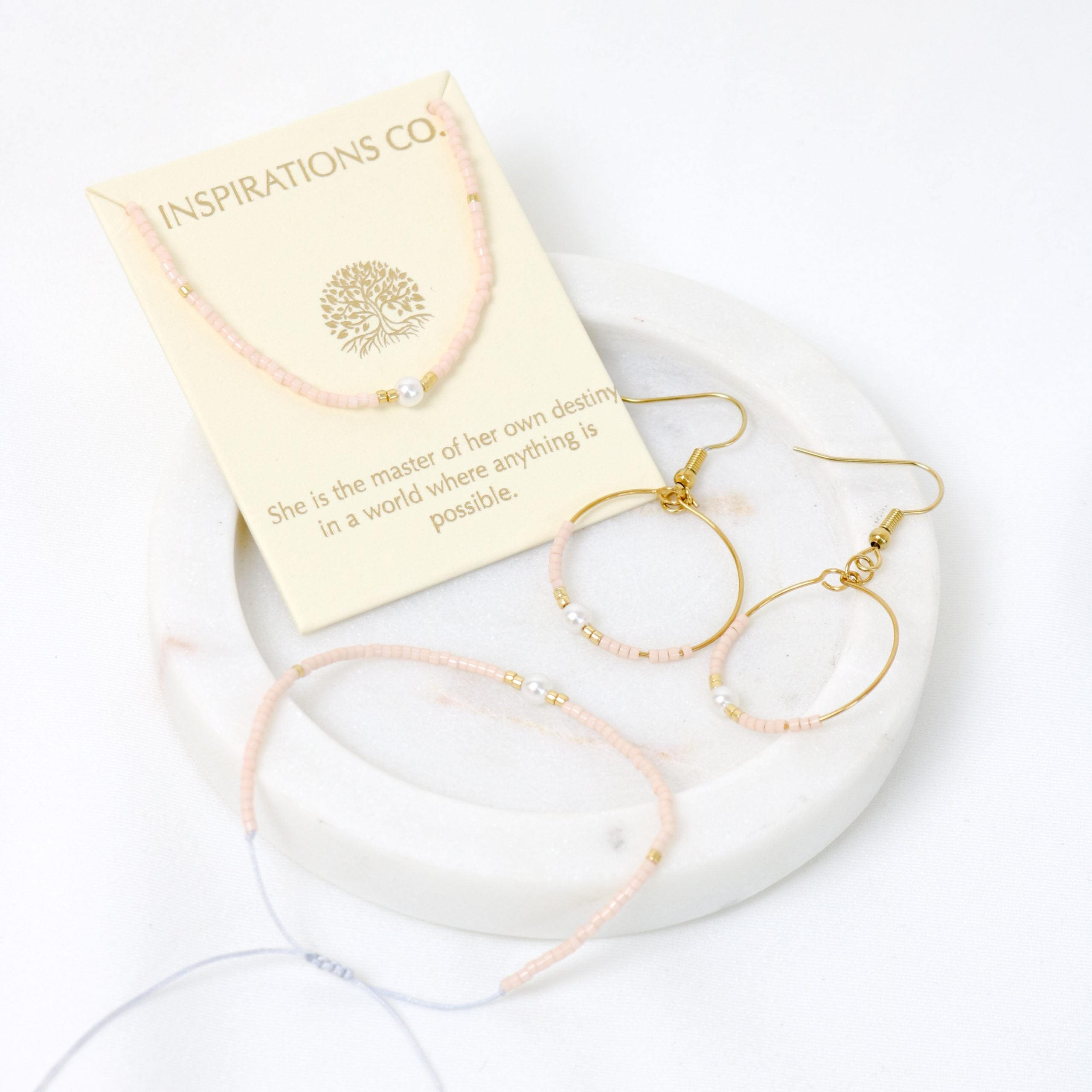 Inspiration Necklace Pearl, Pink and Gold