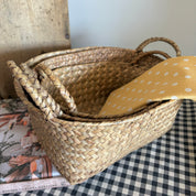 Woven Oval Basket Set