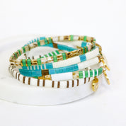 Love Bracelet Green, White, Gold and Tort