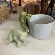 Frog Pot Sitter Dark Green