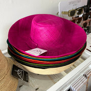 Demi Capeline Raffia Hat Fuchsia