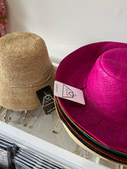 Demi Capeline Raffia Hat Red