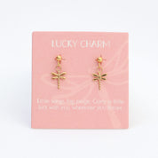 Lucky Charm Drop Earrings Gold