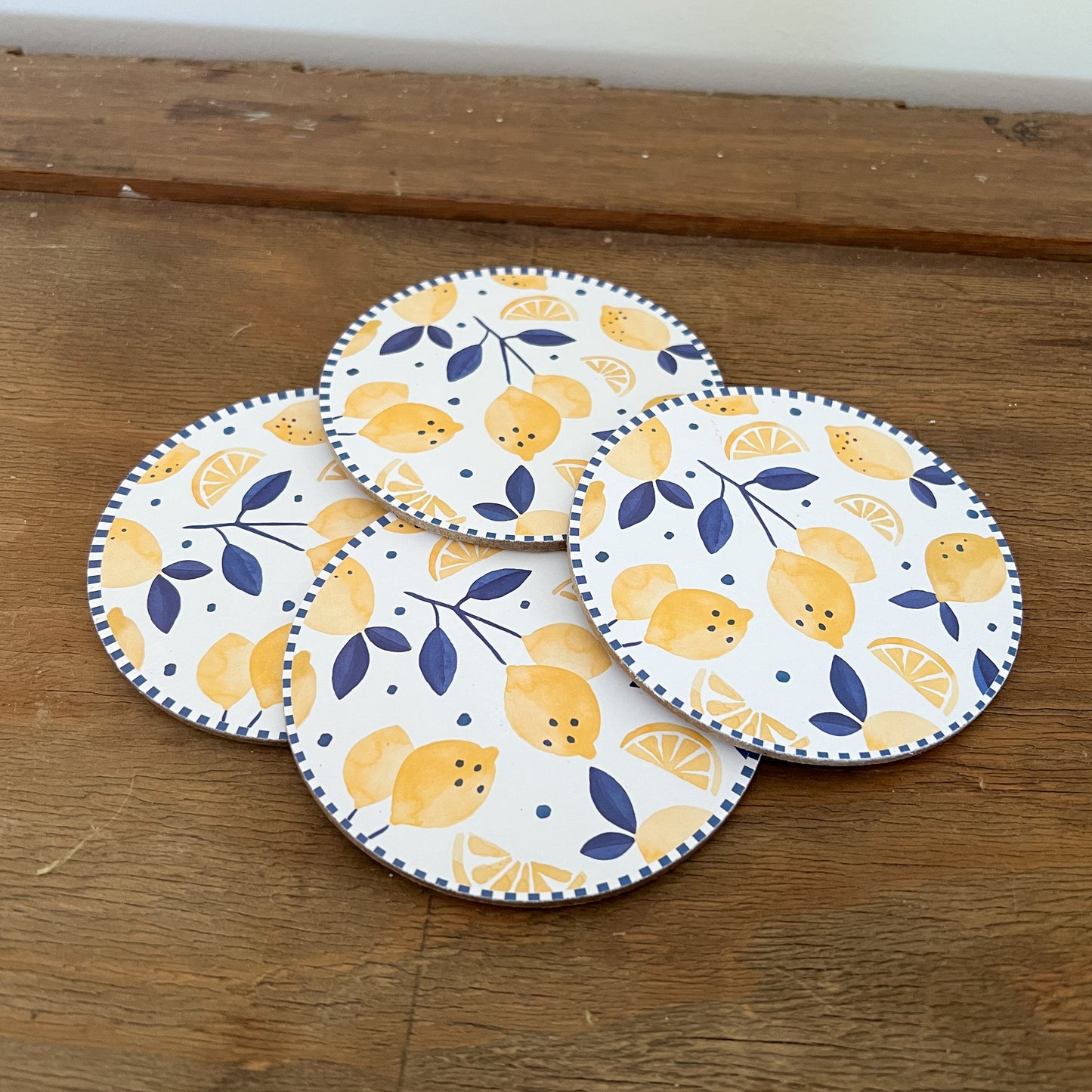 Limonata Round Cork Coaster