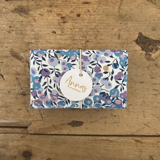 Liberty Fabric Wrapped Soap Sweet Blues