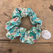 Liberty Print Scrunchie Teal Floral