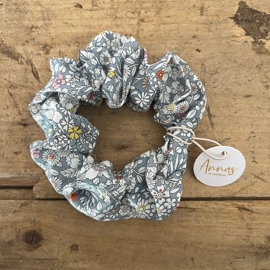 Liberty Print Scrunchie Grey Floral