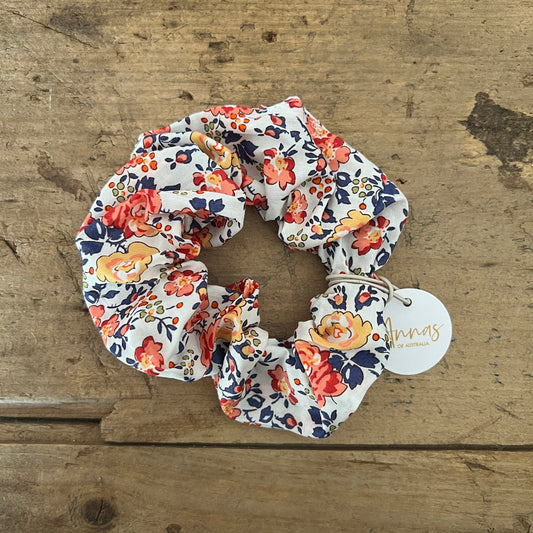 Liberty Print Scrunchie Navy Floral