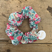 Liberty Print Scrunchie Bright Pink Floral