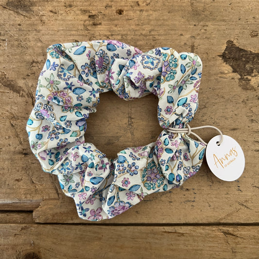 Liberty Print Scrunchie Blue Jewel