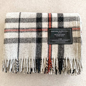 Thomson Grey Recycled Wool Blend Scottish Tartan Blanket