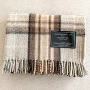 Mackellar Natural Recycled Wool Blend Scottish Tartan Blanket