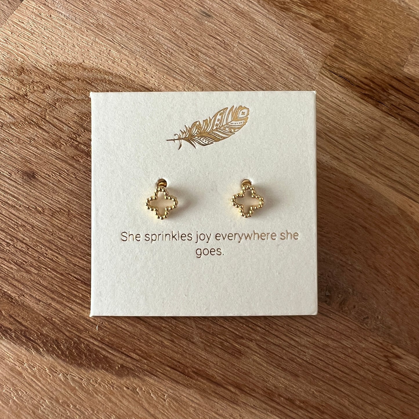 Dotted Cloud Earrings Gold