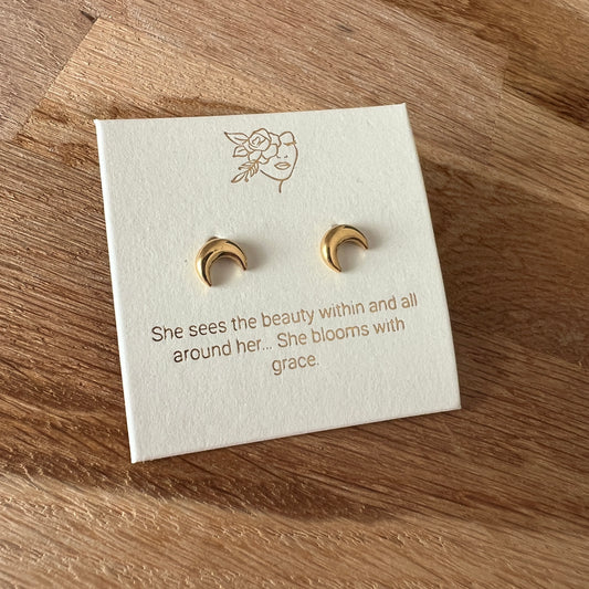 Inspiration Moon Earrings Gold