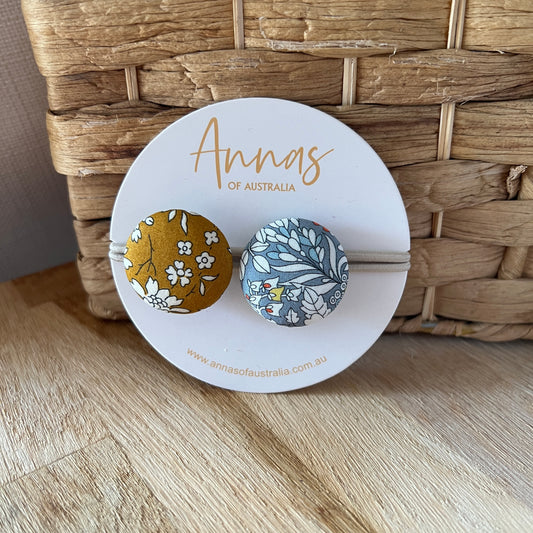 Liberty Print Button Bobble Set Natural One