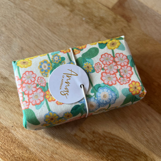 Liberty Fabric Wrapped Soap Flower Fields