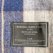 Bannockbane Silver Recycled Wool Blend Scottish Tartan Blanket